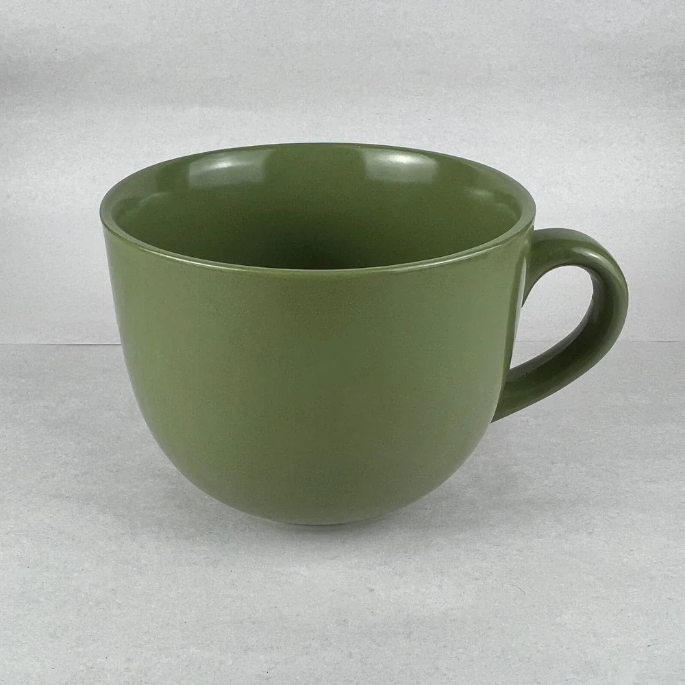 Pier 1 Essential Cafe Au Lait Green Stoneware Mug Dishwasher Microwave‎ Safe
